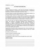 Actividad de recreacion