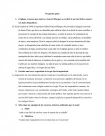 Del amor y otros demonios preguntas guias. Página 1