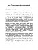 Carta abierta a los alumnos de escuelas secundarias.