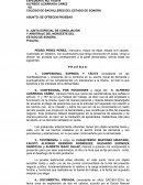 OFRECIMIENTO DE PRUEBAS LABORAL NOGALES