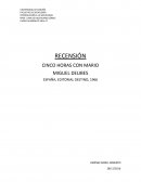 Análisis de “Las palabras de Carmen” de Miguel Delibes