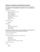 Indicador 2. Preparación del mantenimiento preventivo