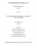 Etapa 3 Actividad de aplicación. Aplicando los conocimientos sobre ácidos y bases
