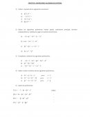 Dados los siguientes polinomios indicar grado, coeficiente principal, término independiente y clasificarlo según el número de términos.