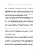 FACTORES HUMANOS INFLUYENTES EN LA TOMA DE DECISIONES.