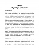 ENSAYO- “El juicio y la coherencia”