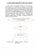 Cómo estaba organizada la política de la colonia.