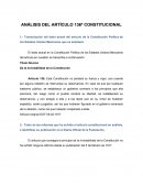 Ranscripción del texto actual del artículo de la Constitución Política de los Estados Unidos Mexicanos que se analizará