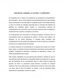 ANALISIS DEL CONSUMO, LA CULTURA Y EL MERCADEO