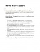 COMO HACER HARINA DE ARROZ