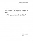 Trabajo sobre la Convivencia social en Chile: “El respeto y la individualidad