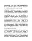 Gestion de la calidad.