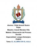 Tema de ensayo : EL ALUMNO EN EL AULA