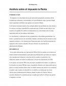 Análisis sobre el impuesto a la renta
