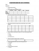 CUESTIONARIO DE AGUA MINERAL