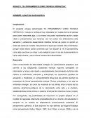 El pensamiento como tecnica operativa