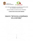 RETOS EN LA ENSEÑANZA DE LA HISTORIA