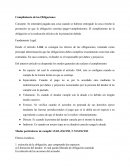Contratos Derecho Civil III Cumplimiento de las Obligaciones
