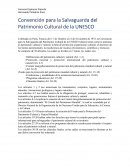 Convención para la Salvaguarda del Patrimonio Cultural de la UNESCO