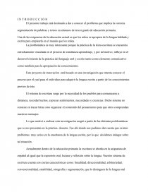 ESTRATEGIAS DIDACTICAS QUE FAVORECEN LA CORRECTA SEGMENTACION DE PALABRAS EN ALUMNOS DE TERCER GRADO DE EDUCACION PRIMARIA. Página 1