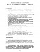 Toma de decisiones de la empresa Importancia de la toma de decisiones en la empresa: la empresa es un “centro de decisiones voluntarias tomadas en un entorno incierto”.