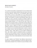 En cuanto al párrafo en que FOUCAULT hace referencia al texto de Kant en donde dice que: “el hombre es responsable por sí mismo de su estado de Tutela”