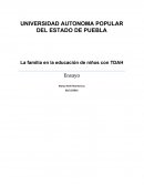 La familia en la educación de niños con TDAH