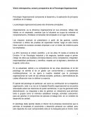 Psicologia organizacion vision pasada, actual y futura