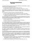 Ejercicios de estequiometría