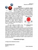 La molécula de agua es un tetraedro irregular ligeramente sesgado con un oxígeno en su centro