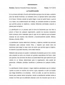 La planificación Administrativa