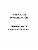 TRABAJO DE INVESTIGACIÓN EXPORTACION DE ARANDANOS A EE. UU.