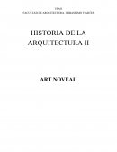 HISTORIA DE LA ARQUITECTURA. ART NOVEAU