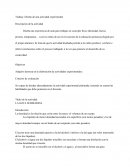 Trabajo: Diseño de una actividad experimental.