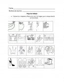 Colorear las imágenes y Marca con una X la imagen que no tenga relación con las demás