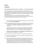 Modulo I Activdades 1 Nociones generales introductorias al derecho – Constitución - Ley -Tratados Internacionales