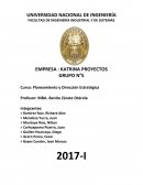 Curso: Planeamiento y Dirección Estratégica EMPRESA : KATRINA PROYECTOS