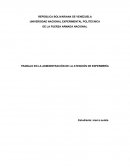 TRABAJO EN LA ADMINISTRACIÓN DE LA ATENCIÓN DE ENFERMERÍA