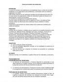 Toma de inventario de existencias