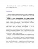 La construcción de la teoría social - Métodos científicos y procesos de investigación