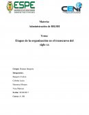 ETAPAS DE LA ORGANIZACIÓN EN EL SIGLO XX.