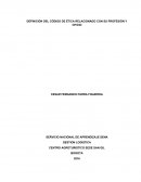 DEFINICIÓN DEL CÓDIGO DE ÉTICA RELACIONADO CON SU PROFESIÓN Y OFICIO