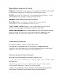 Capacidades a desarrollar del sujeto