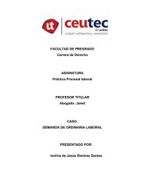 DEMANDA DE ORDINARIA LABORAL. Página 1