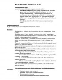 Manual de funciones jefe oficina tecnica. Página 1