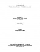PROCESOS QUÍMICOS PROCESOS INDUSTRIALES Y OPERACIONES UNITARIAS