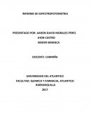 INFORME DE ESPECTROFOTOMETRIA