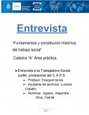 Entrevista “Fundamentos y constitución histórica del trabajo social”