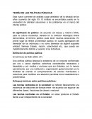 TEORÍA DE LAS POLÍTICAS PÚBLICAS