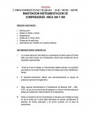 Plano MANTENCION INSTRUMENTACION DE